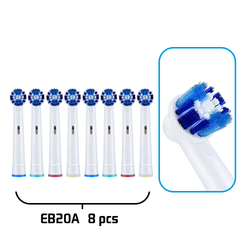 สำหรับแปรงสีฟันไฟฟ้าโรตารี่ O-ral B หัวแปรงสีฟันไฟฟ้าคุณภาพสูงหัวแปรงสีฟันแบบถอดเปลี่ยนได้ 8 ชิ้น / แพ็ค