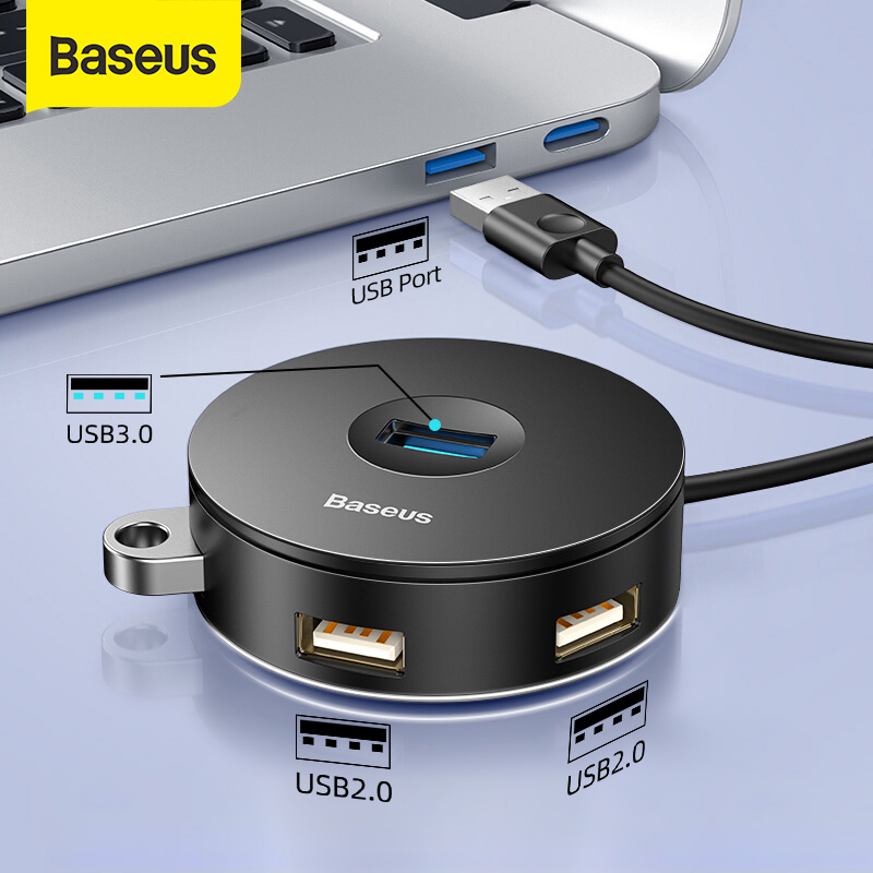 BaseusฮับUSB 3.0 USB CสำหรับMacBook Pro,อะแดปเตอร์USB Type CฮับUSB 2.0พร้อมMicro USBสำหรับคอมพิวเตอร์ตัวแยกUSB