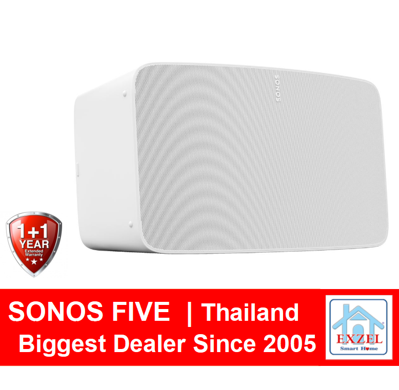 SONOS Five Wireless Speaker : 1Yr + 1 Extra Yr Warranty | Fast 1 Day Ship from Bangkok | White / Black - Ready to Ship  ลำโพง อัจฉริยะ  Smart Speaker