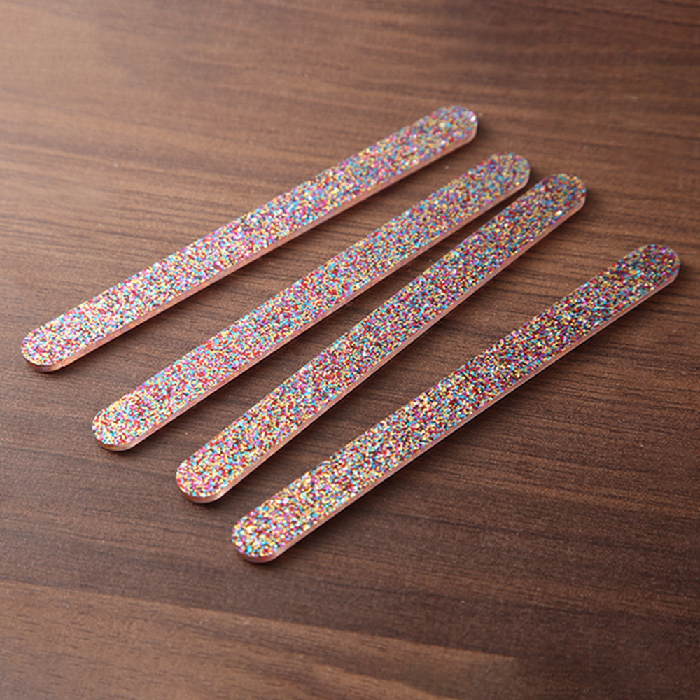 BOODDO 10/50Pcs Glitter ทารก DIY Handmade ทำอะคริลิค Popsicle ไม้ไอศกรีม Sticks เด็กของขวัญ Party Supplies