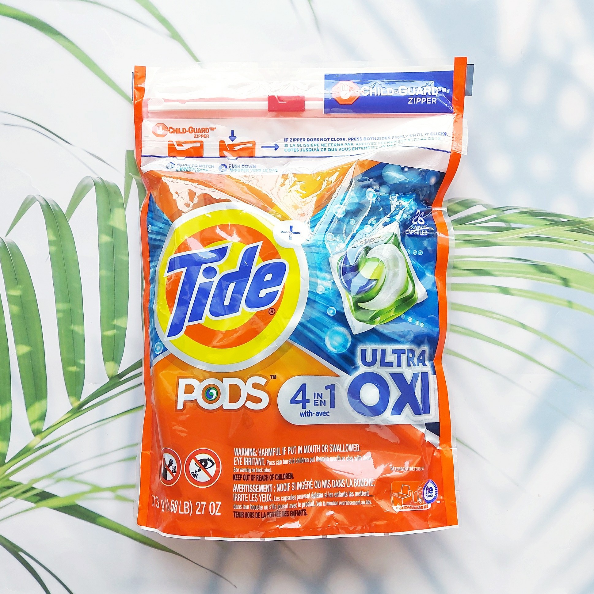 เจลบอลซักผ้า สูตรอัลตร้า อ็อกซี่ Tide® PODS® Ultra OXI Laundry Detergent 26 Count เจลบอล น้ำยาซักผ้า แคปซูลซักผ้า เม็ดซักผ้า ราคา 1,705 บาท*ส่งฟรี