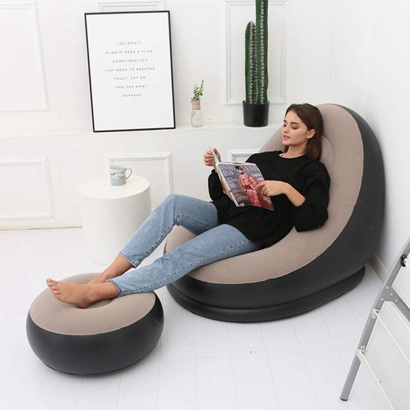 2pcs/Set Puff Chair Inflatable Sofa Pedal Thickened Outdoor Beach Home Living  Room Leisure Sofa Furniture Chairs Lounger Seat, Furniture & Home Living,  Furniture, Sofas on Carousell