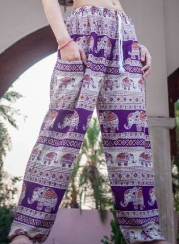 กางกางขายาวผู้หญิง กางเกงขายาว กางเกงลายช้าง  ใส่ได้ทั้งชาย/หญิง for Women and Men Peacock Pants Yoga pant Harem pants Elephant pants Aladdin pants