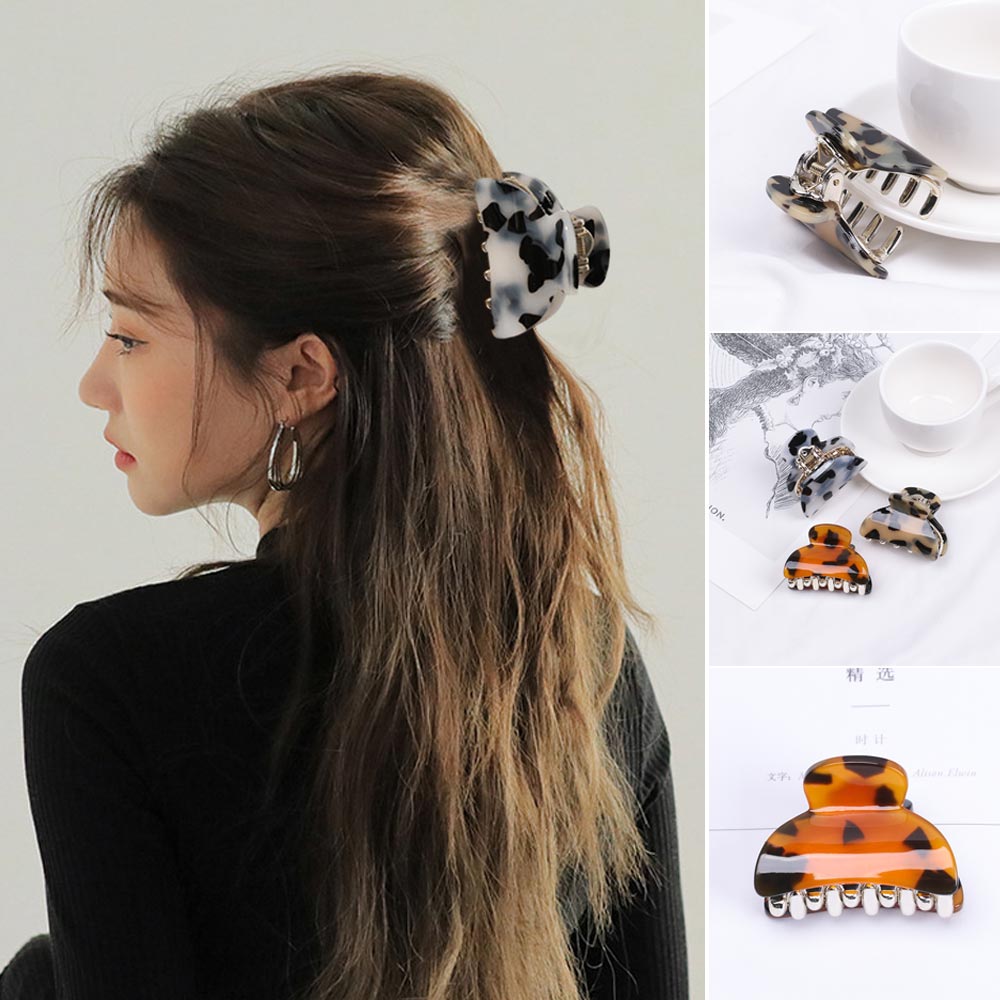 N33GVC3Q Fashion Shinny Acrylic Hair Accessories Barrette Hair Claw Clip Metal Hairpins Hair Clamps