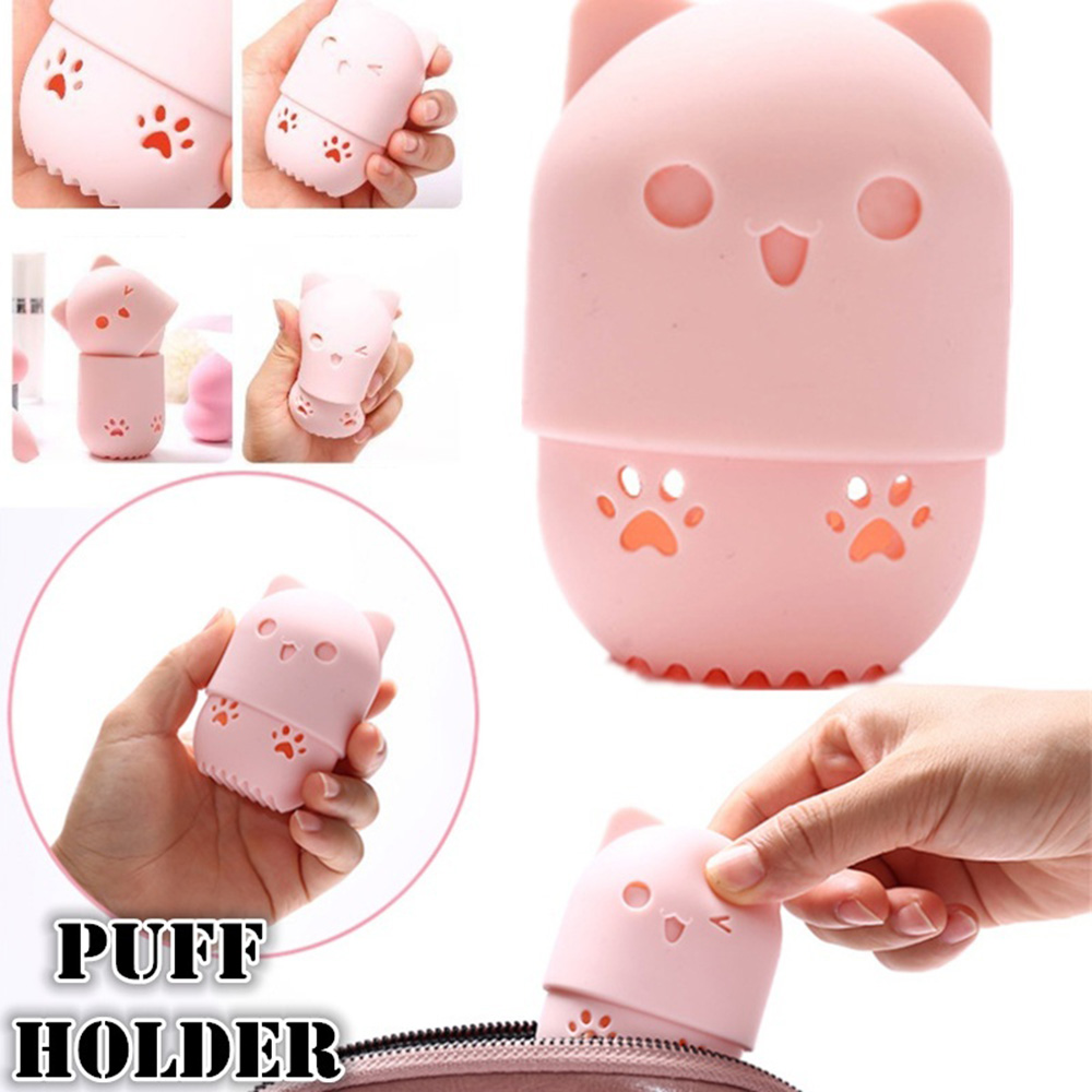 XI24GTCZM New Drying Portable Soft Powder Puff Blender Holder Cosmetic Box Makeup Egg Case Puff Case
