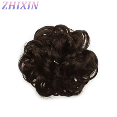 Zhixin Synthetic Fiber Curly Chignon Fake Hair Extension Bun Wig Hairpiece for Women (5)