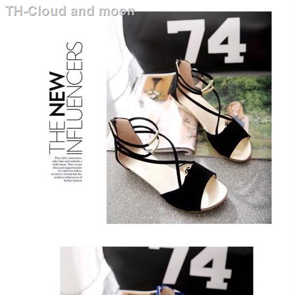 รองเท้าแตะผู้หญิงSH043รูปแบบใหม่ แฟชั่นสไตล์เกาหลีในฤดูร้อนสายรัดใส่สบายสีทึบหัวกลมที่เรียบง่ายรองเท้าส้นต่ำหุ้มส้น