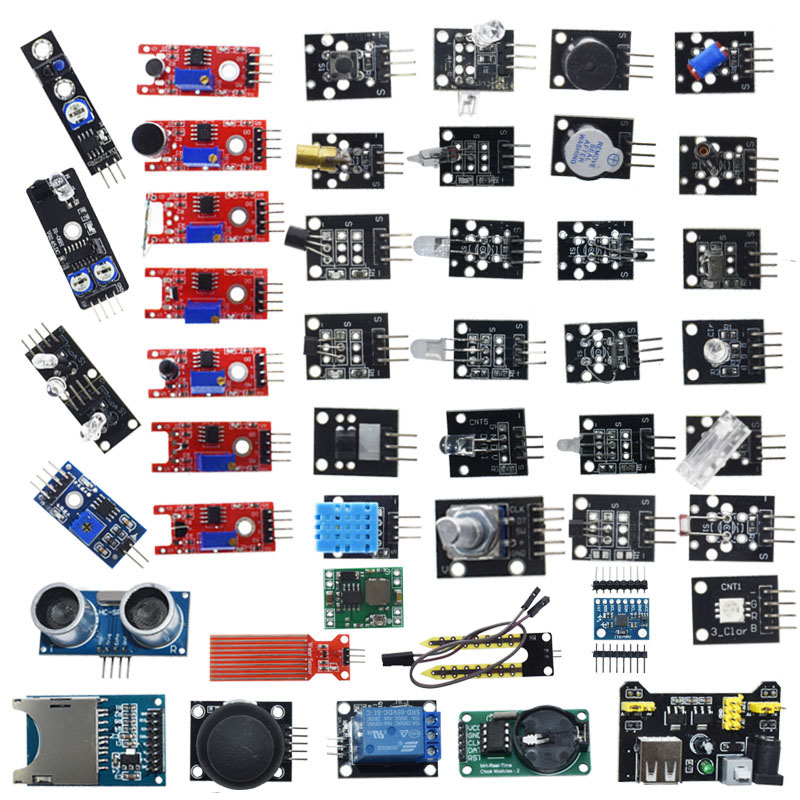45 in 1 sensors modules starter kit sensor board kit for arduino uno r3 mega2560