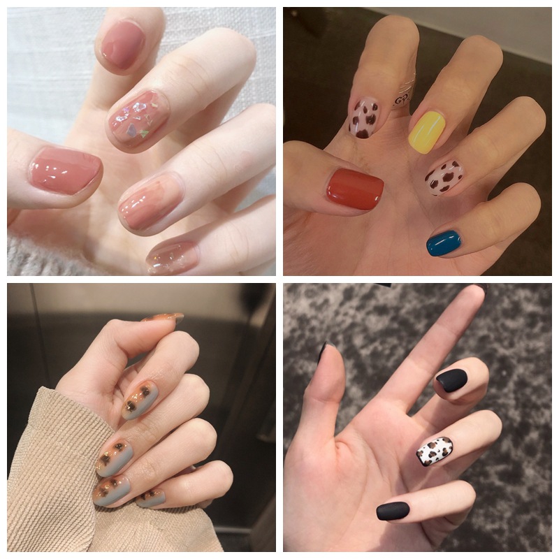 Nhãn dán làm móng báo dán móng tay móng dán móng tay dán dán mong tay miếng dán móng tay sticker dán móng tay