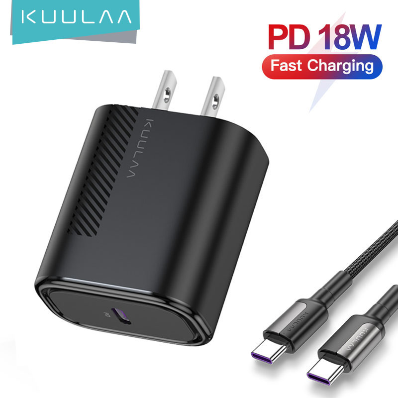 【Clearance】【50% OFF Voucher】KUULAA 18W USB C PD หัวชาร์จเร็ว 3.0 QC 18วัตต์ USB หัวชาร์จมือถือ สำหรับ iPhone 11 Pro Max XS XRใช้กับ มือถือ แท็บเล็ต และ อุปกรณ์อิเล็กทรอนิคอื่นๆ