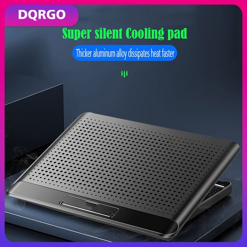 Laptop Cooling Pad Dual Usb Port Aluminum Alloy Adjustable Wind Speed Gaming Laptop Stand for 12-16 Inch