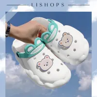 Lishops ความปังต้องยกให้รองเท้าคู่นี้⚡ รองเท้าแตะหัวโตแปะน้อนหมีสีน้ำตาลพื้นรองเท้างานดี ราคาสุดแซ่บสาวๆห้ามพลาด