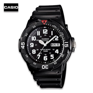 สินค้า Velashop นาฬิกาข้อมือผู้ชาย Casio  สายเรซิ่น รุ่น MRW-200H-1BVDF, MRW-200H-1B, MRW-200H - สีดำ