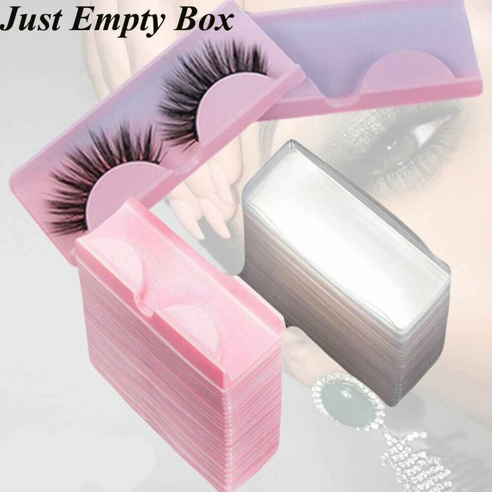 SEHLW953 10PCS/Box Fashion Pink Portable Holder Case Empty False Eyelashes Box Container Eye Makeup Tools
