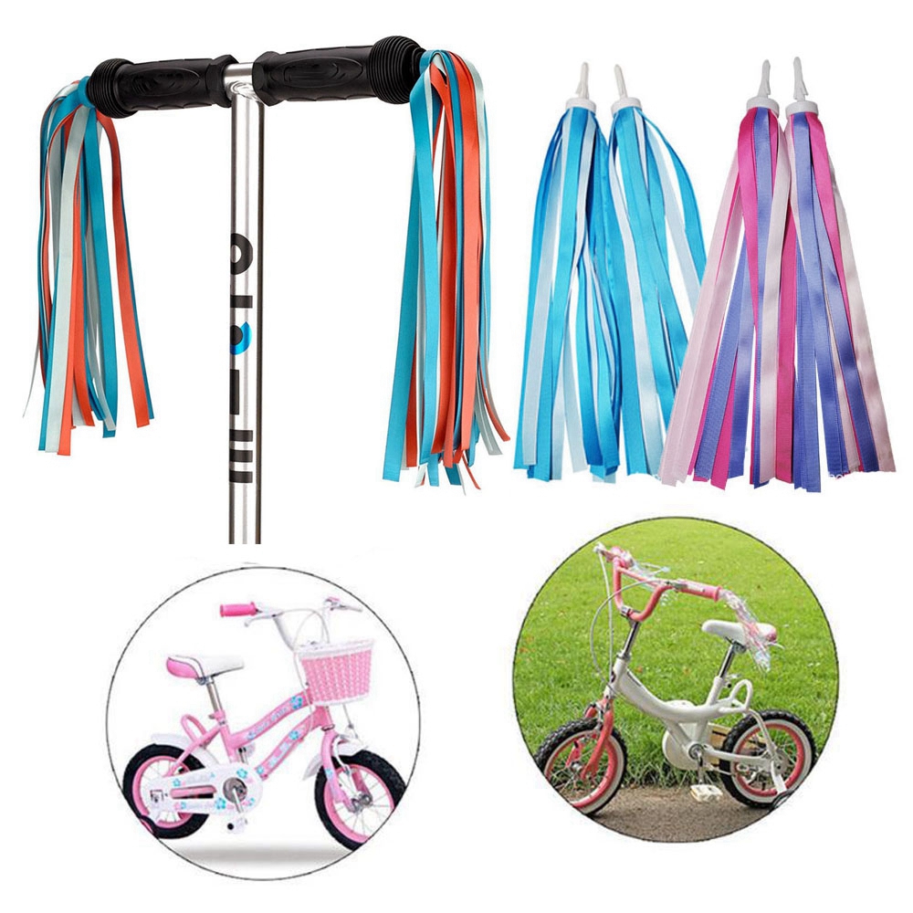 CUANFENGS28 2pcs Gift Kids Girls Boys Outdoor Cycling Accessories Streamers Tassel Scooter Parts Bike Bicycle Decoration Tricycle Handlebar Tassels