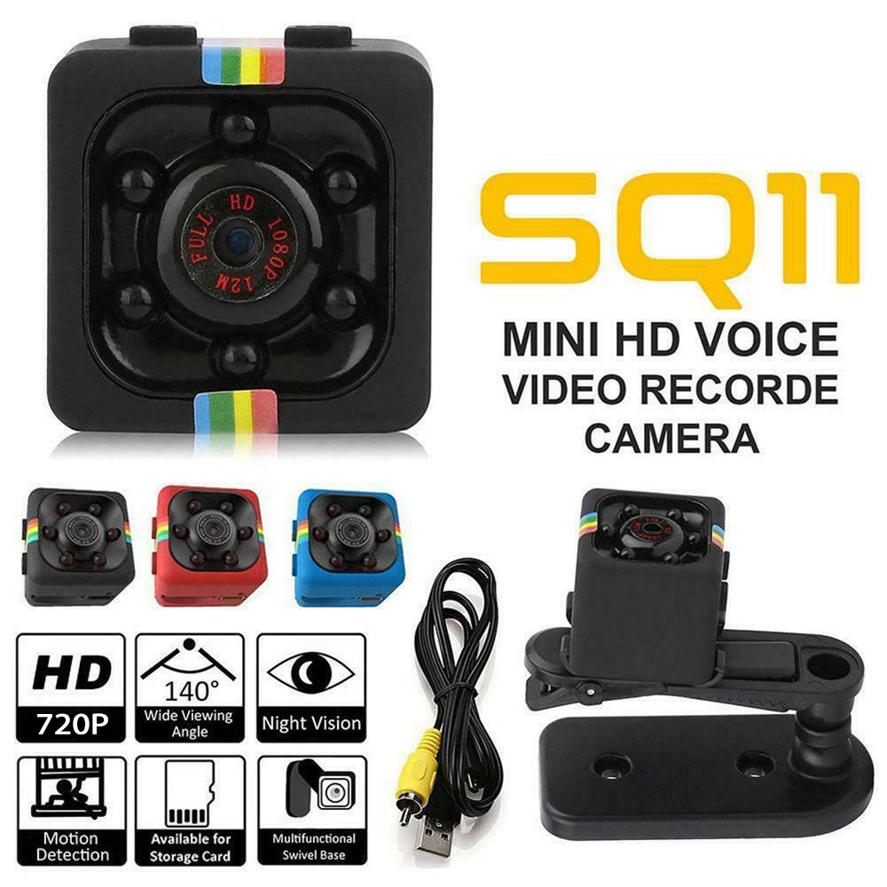 【 100% ของแท้】SQ11 มินิกล้อง 960P เซ็นเซอร์แคมขนาดเล็กกล้องมองกลางคืนกล้องวิดีโอไมโครวิดีโอกล้อง DVR DV เครื่องบันทึกการเคลื่อนไหวกล้องวิดีโอ