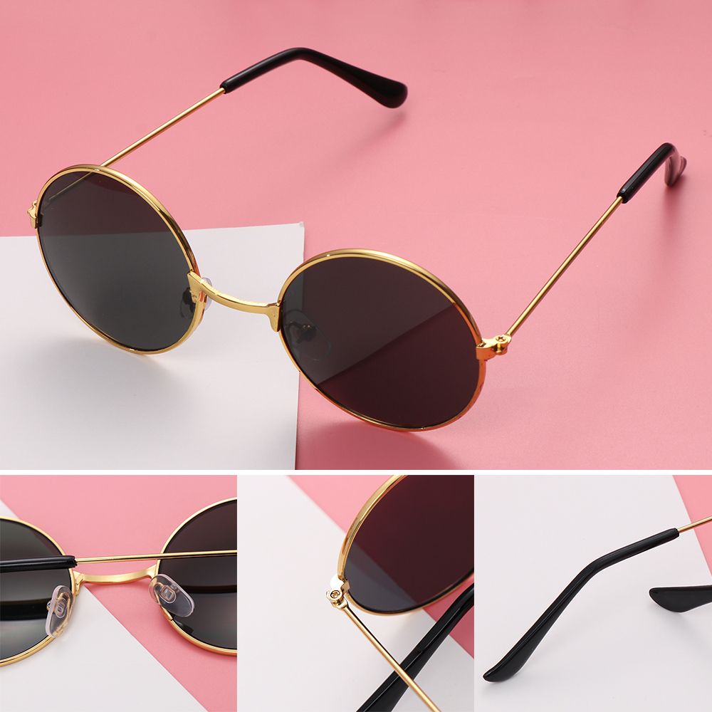 THEISM PERSECUTE64TH2 1pc Fashion Cute Outdoor Product Color Film Streetwear Trend Retro Children Sunglasses Round Sun Glasses Eyewear