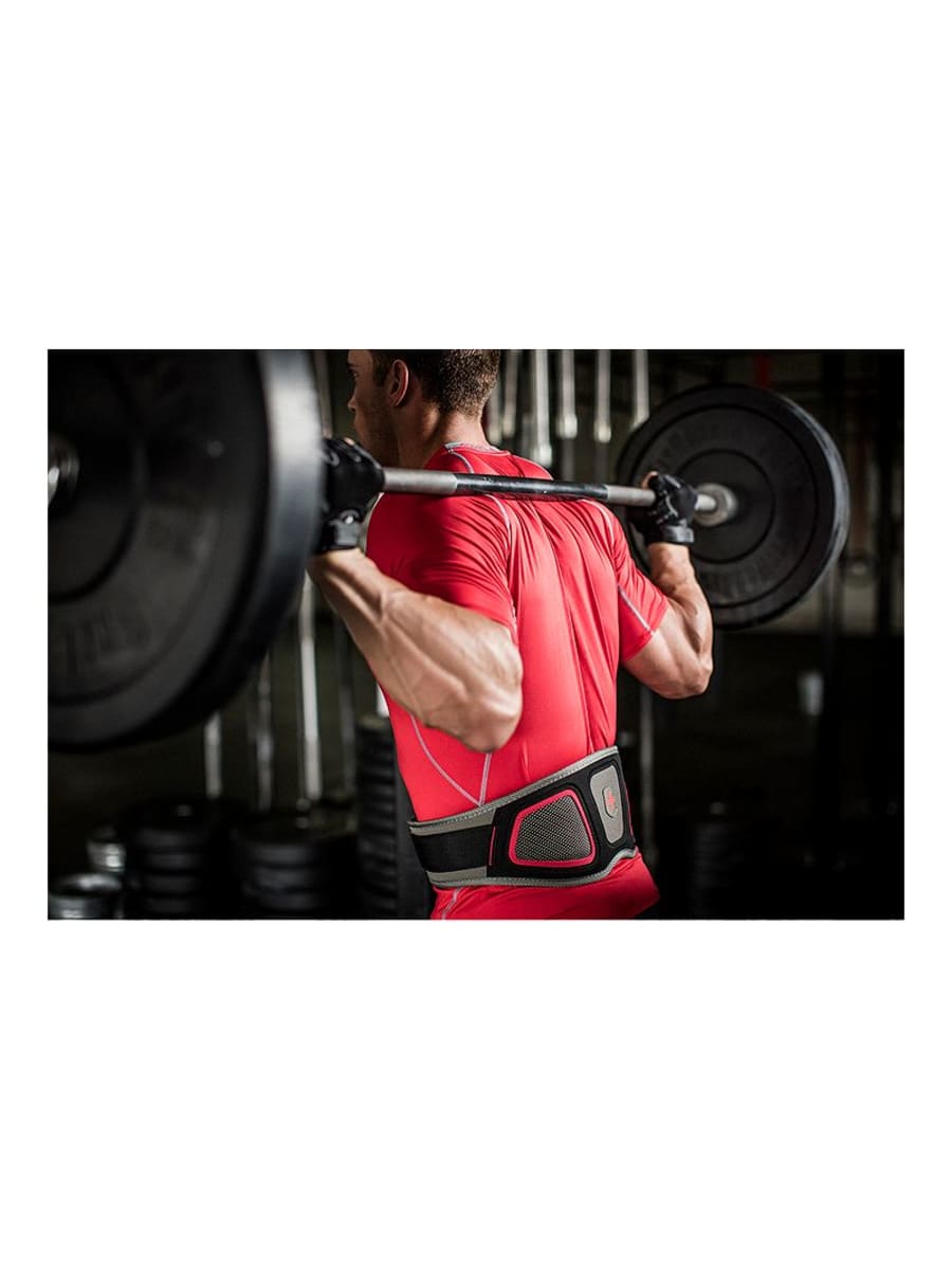 Weightlifting equipment / fitness: men training belt - Red, grey