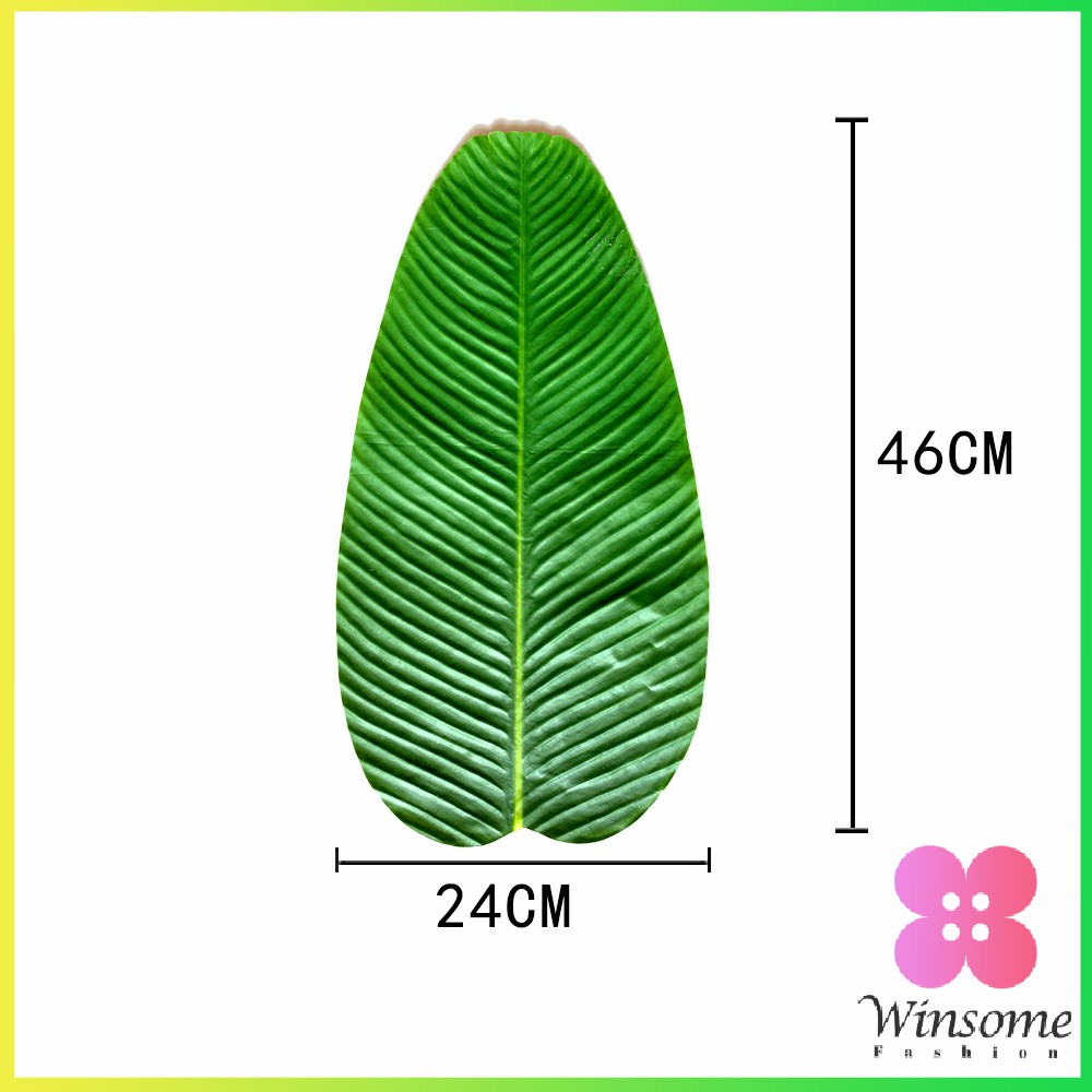 Winsome ใบตองเทียม ใบตองปลอม แผ่นรองจานถ่ายภาพ ใบตองเทียมรองอาหาร green leaf decoration