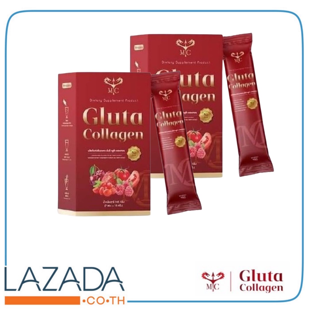 MC Gluta collagen เอ็มซี กูลต้า คอลลาเจน คอลลาเจนตัวดังใน TIK TOK บรรจุ 7 ซอง (2 กล่อง)