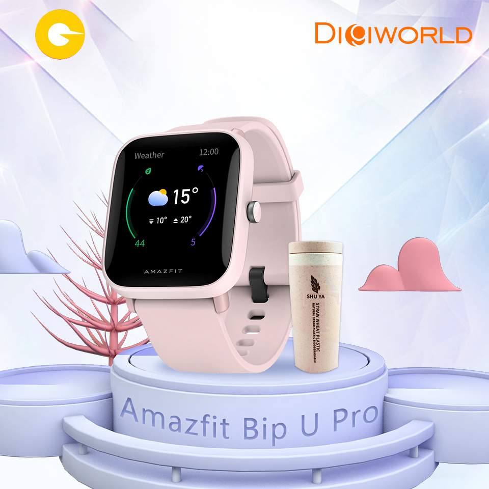 Amazfit Bip U Pro Smartwatch มี GPS ในตัว จัดเต็มฟังก์ชั่นสุขภาพ  แถมฟรี กระบอกน้ำสุดมินิมอล  รับประกันศูนย์ไทย 1ปี