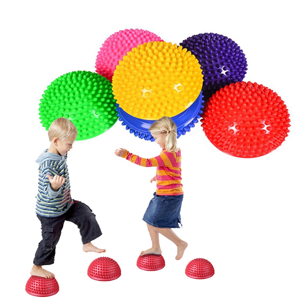 NGMIKEQ ทุเรียนเด็ก Integration ครึ่งนวด Hemisphere ที่เหยียบเท้าลูกบอลโยคะเด็กของเล่นแบบทรงตัวอุปกรณ์ออกกำลังกาย