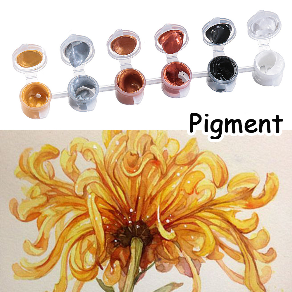 GAOJINDU19 2/4/6colors New Tubes Aquarelle Acrylic Paint Metallic Color Oil Painting Drawing Pigment Watercolor paints