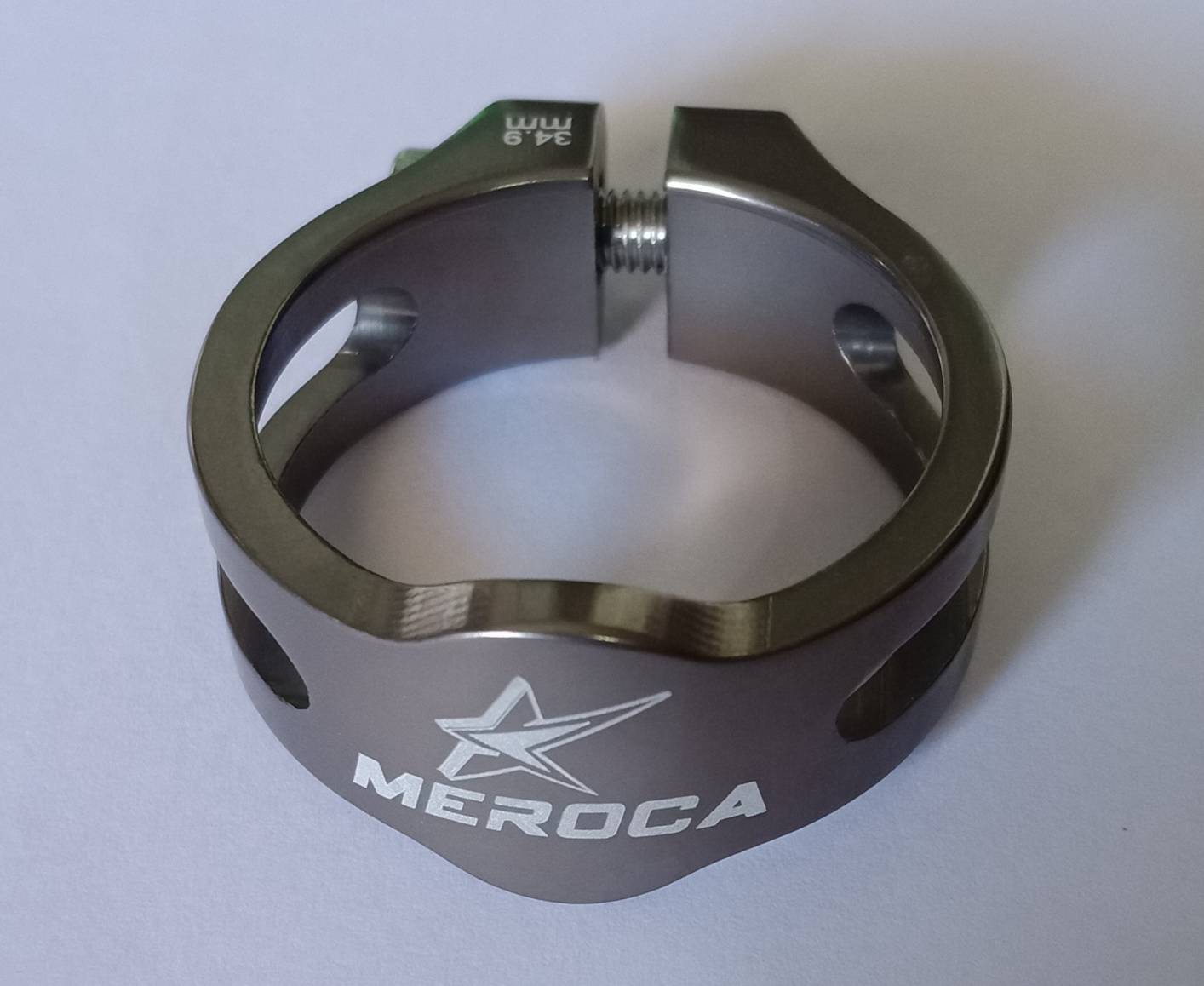 แหวนล็อคหลักอาน MEROCA อลูมิเนียมล็อคหลักอาน 34.9 แคล้มรัดหลักอาน อุปกรณ์จักรยาน (บรรจุ 1 ชิ้น)