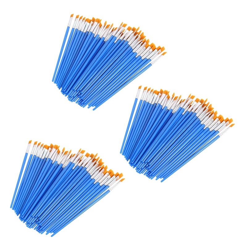 In stock][Free shipping] Paint Brushes Set 50 Pcs Kids Nylon Flat