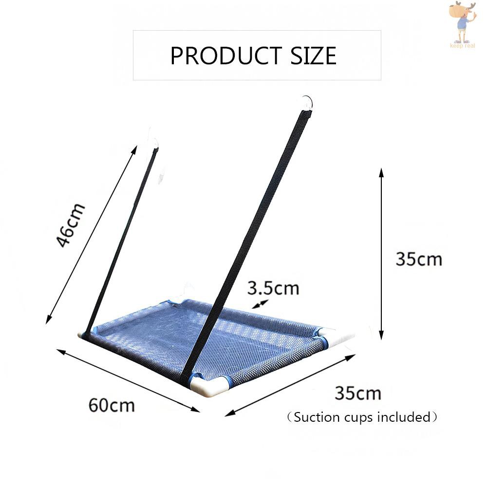 Cat Window Perch Hammock Window Mounted Cat Bed Cooling Breathable Canvas Suction Cups Sunbath Hammock Bed for Cats Dogs