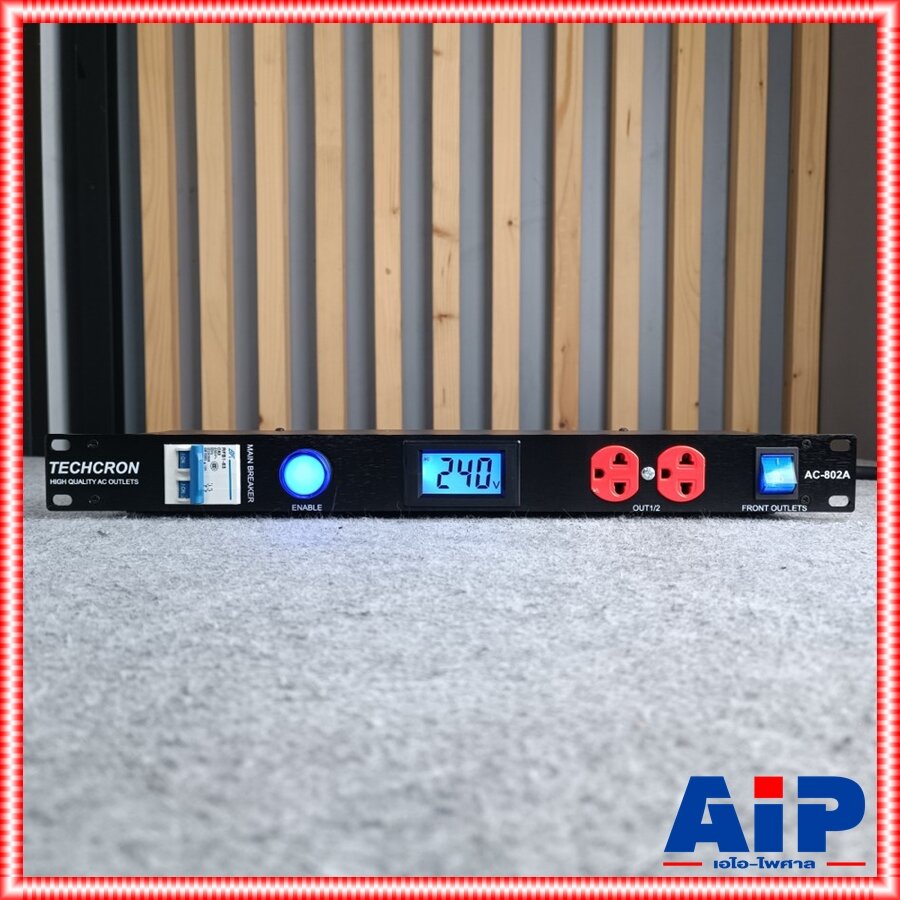 TECHCRON AC802A ปลั๊กไฟ 1U ปลั๊กคละสี AC802 จอสีน้ำเงิน AC-802 ปลั๊กไฟใส่แร็ค AC 802 A ปลั๊กไฟภาคสนาม ปลั๊กไฟใช้กับเครื่องเสียง เอไอ-ไพศาล ราคา 2,390 บาท*ส่งฟรี
