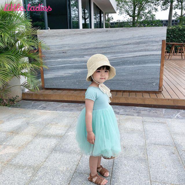 (พร้อมส่งจากไทย??)ชุดเดรสเด็กผู้หญิง​ สไตล์​เกาหลี​ แบบเรียบ​ แฟชั่นtutu สดใส​น่ารัก​ฟรุ้งฟริ้ง