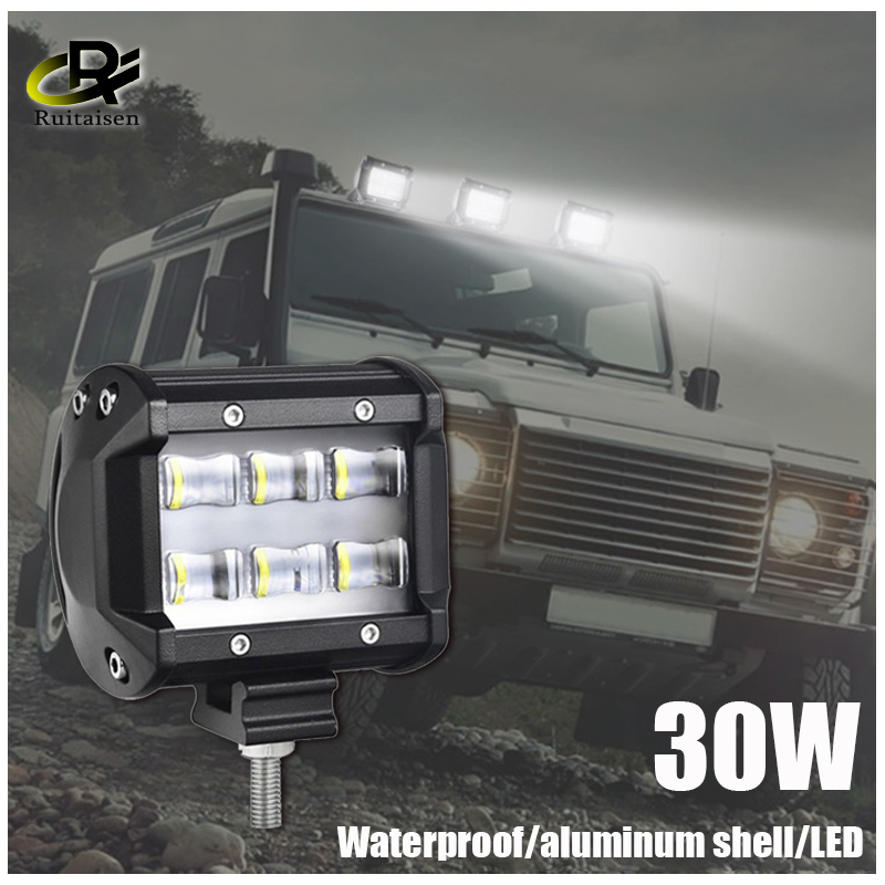 30W 3นิ้วไฟทำงานกันน้ำไฟหน้ารถมอเตอร์ไซค์แบบ LED เสริมไฟรถยนต์ปรับเปลี่ยนชุดไฟ Universal สำหรับ HondaToyotaJeepBenzMazdaNissanBMWHiluxD-MAXRangerF150 ราคา 170 บาท*ส่งฟรี