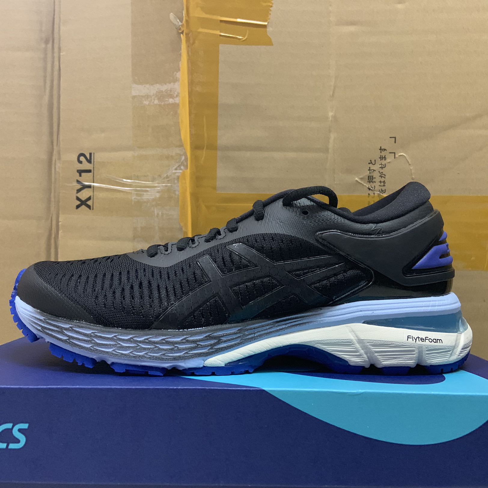 asiscAsics ASICS GEL-Kayano27 26 K25 K27 สนับสนุน รองเท้าผู้หญิง Darth Vader ผู้ชายรองเท้าวิ่ง