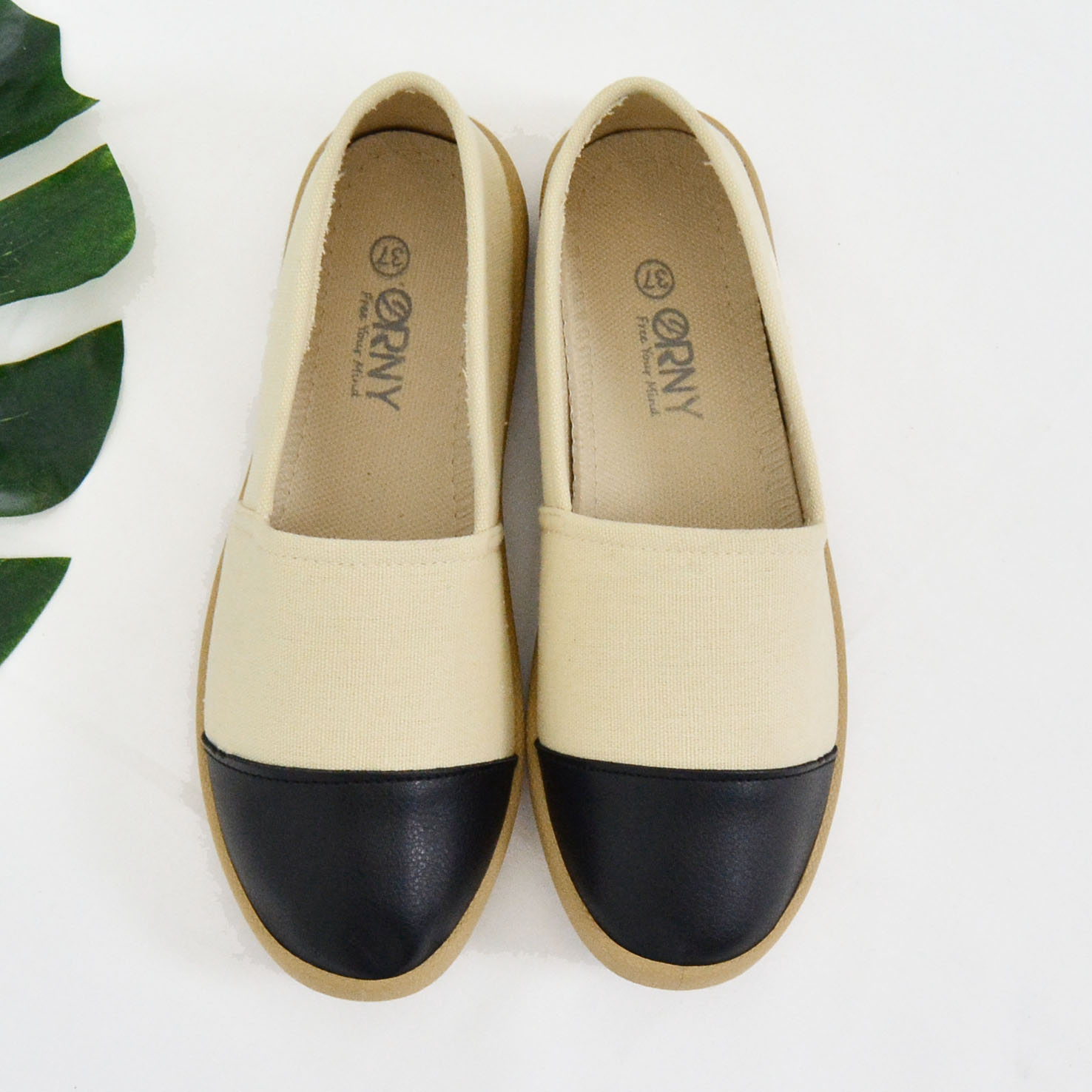 [No.OY88] ORNY(ออร์นี่) x Espadrilles รองเท้าผ้าใบ พื้นยางไม่ลื่น เดินสบายมาก