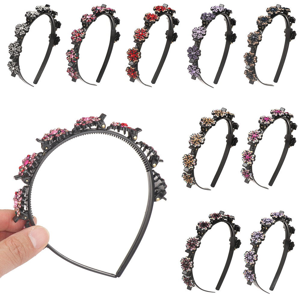 DAOQIWANGLUO Women Accessories Tooth design Double Bangs Styling Tools Broken hair artifact Hairstyle Hairpin Bangs fixed HeadHoop Rhinestone HairClip