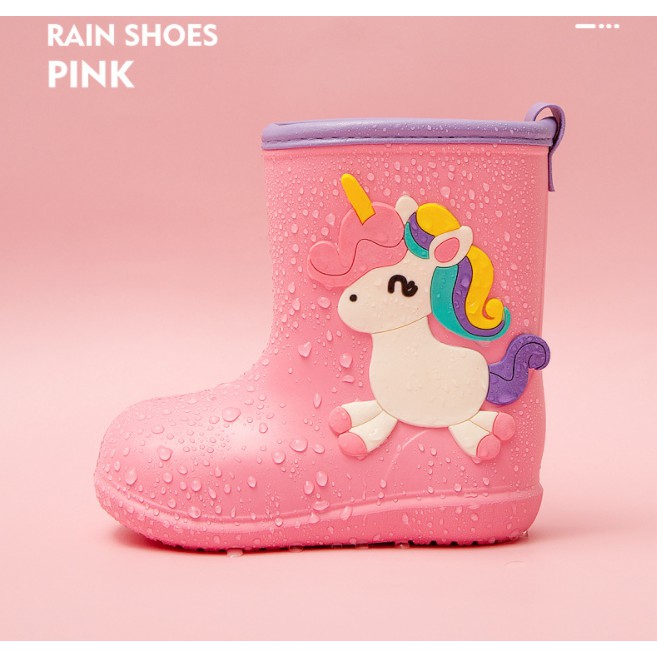 รองเท้าเด็ก รองเท้าบูทยาง กันน้ำ กันลื่น ลายการ์ตูน สีสวยน่ารัก!!!