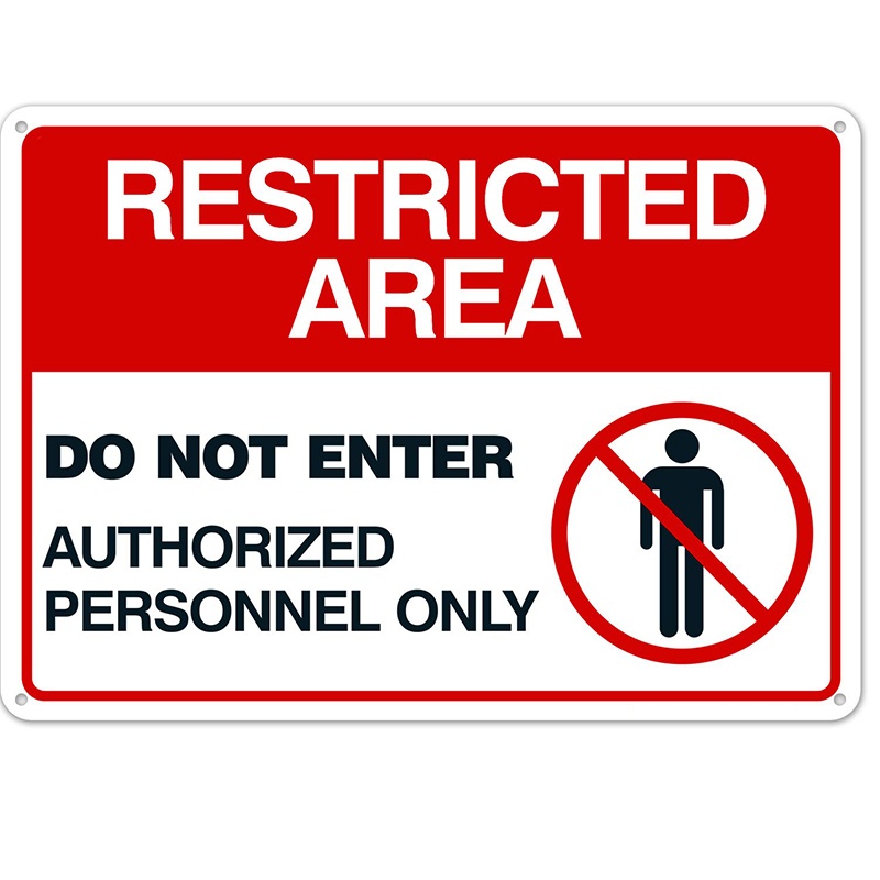 2020 Sigo Signs Restricted Area Auized Personnel Only Sign Do Not Enter Fade Resistant IndoorOutdoor Use