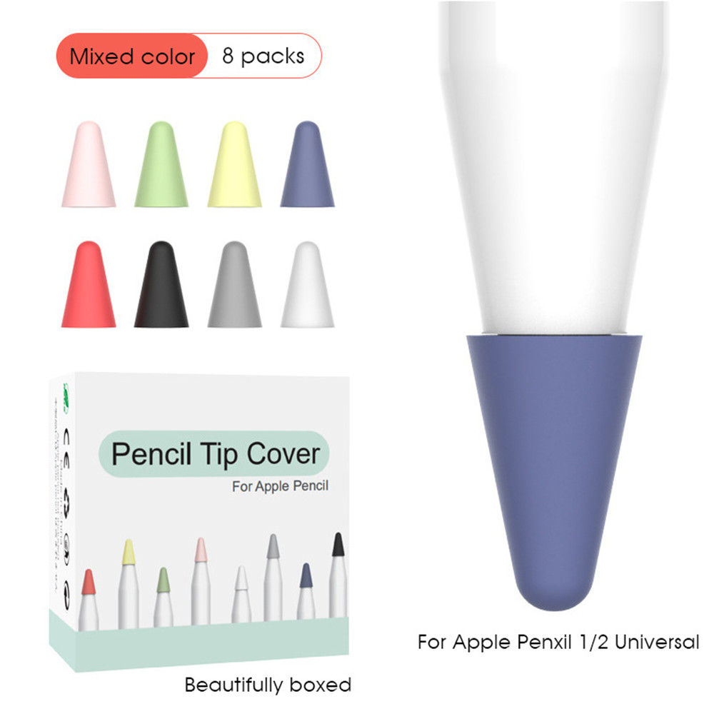 เคสซิลิโคน ปลายปากกา Apple Pencil 1&2 ซิลิโคนหัวปากกา จุกปากกา สำหรับใส่ปลายปากกากันกระแทก แบบ 8สี และสีพื้นสีเดียว สินค้าพร้อมส่งไทย 24ชั่วโมง
