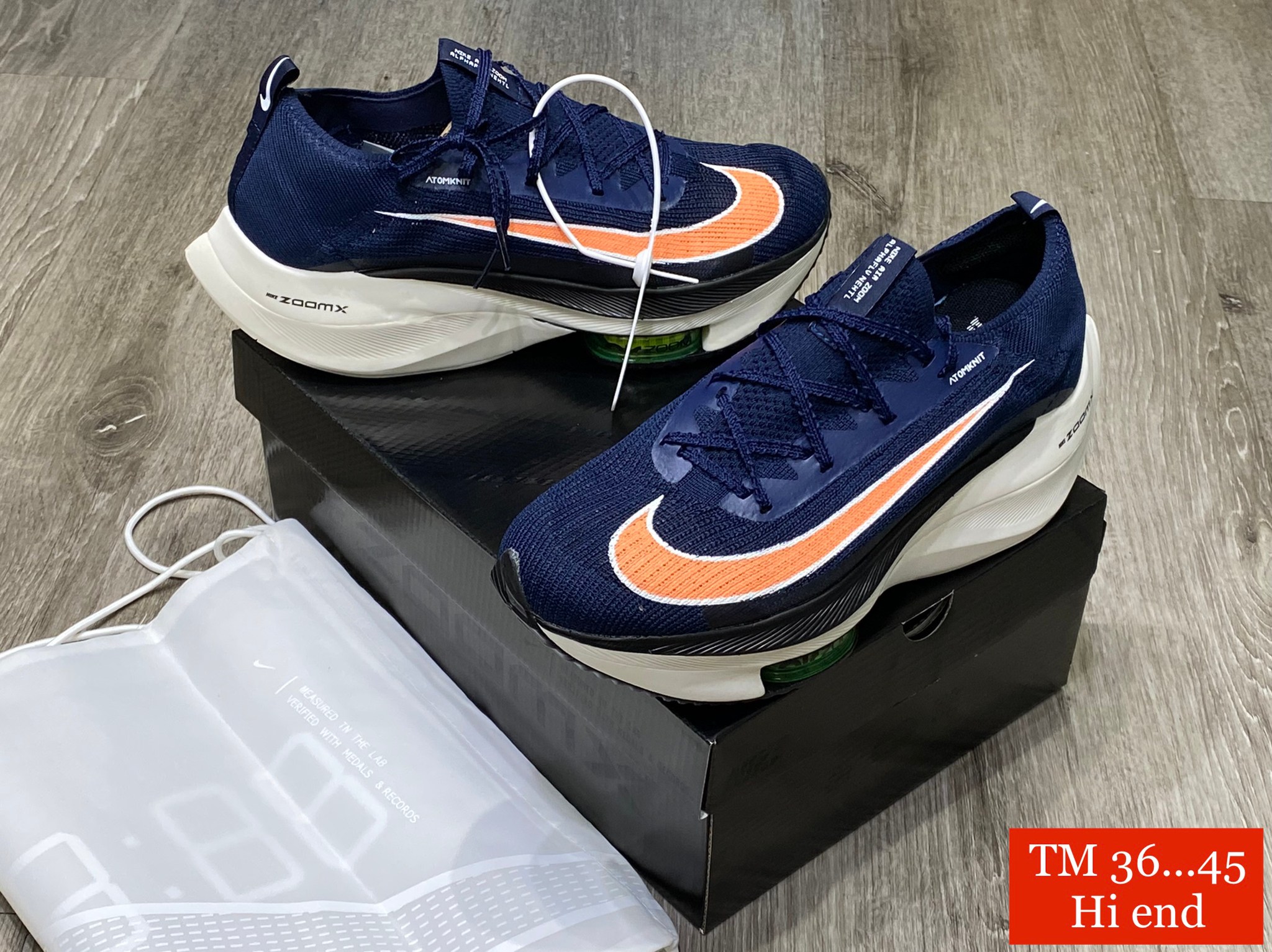 [Sneaker.Sport] รองเท้าNikee Alphafly ZoomX Next% BLUE LIGHT ORANGE (Full Box) อุปกรณ์ครบเซ็ต สินค้าตรงปก สินค้าพร้อมส่ง