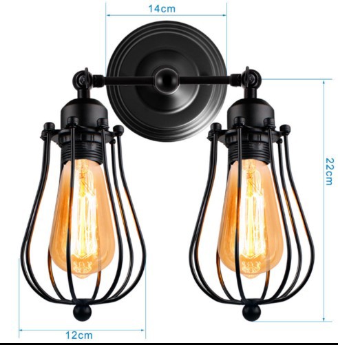 Modern Retro Loft Iron Industrial Rustic Sconce Wall Lamp Loft Study Foyer Dining Room Retro Wall Lights