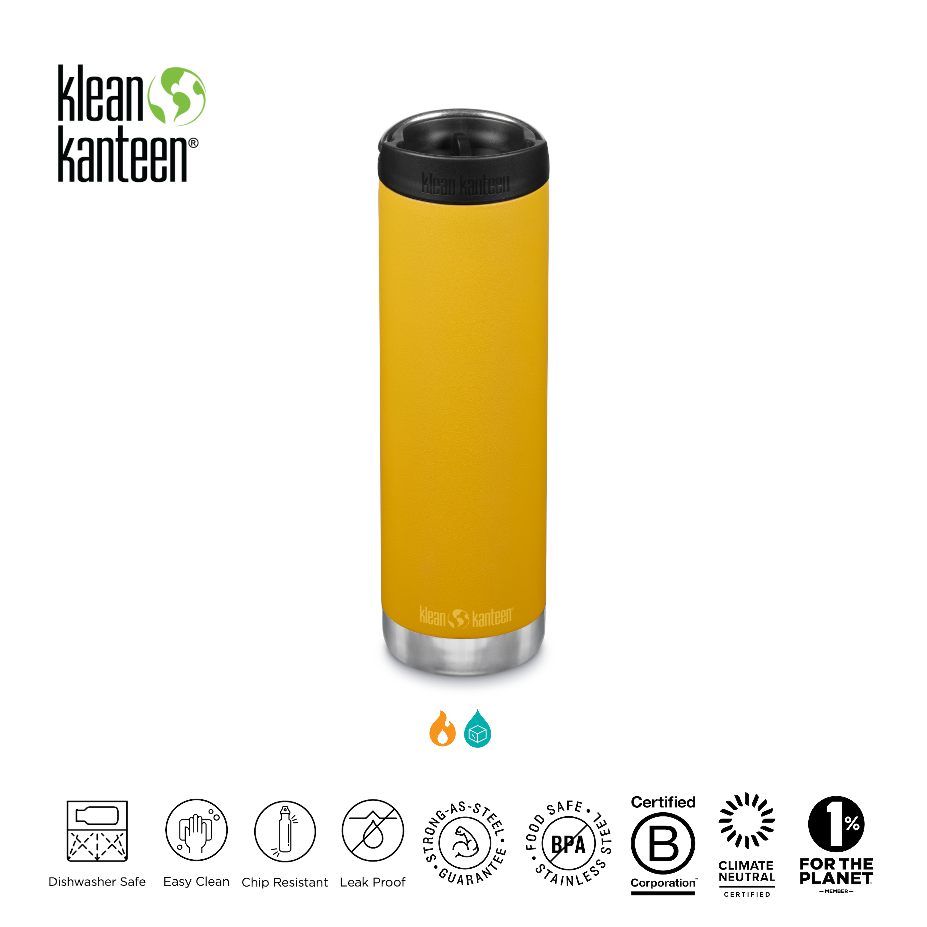 Klean Kanteen Insulated Bottles TKWide-2021 20oz with Cafe Cap