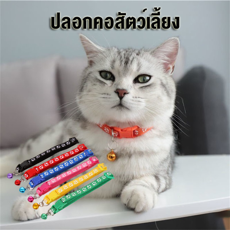 รองรับ CODปลอกคอสัตว์เลี้ยง ปลอกคอกระดิ่ง ปลอกคอลูกแมว กระ