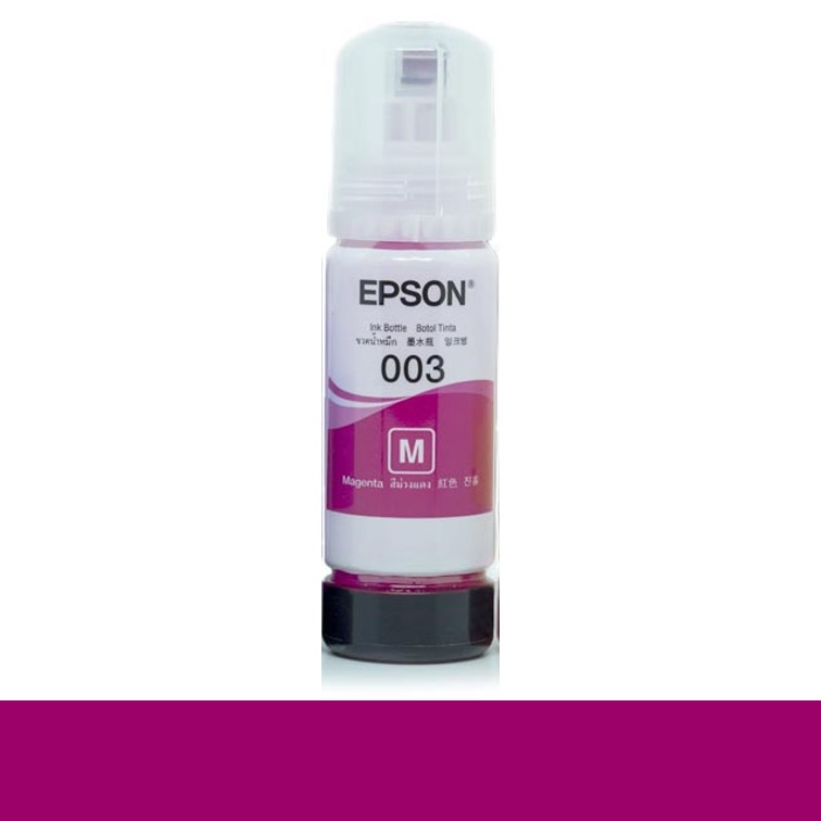 หมึกเติม Epson 003 แท้ ครบทุกสี (ดำ,แดง,เหลือง,ฟ้า) หมึกพิมพ์เอปสัน หมึกเติม Epson 003 (Ink Bottle) จำนวน 1 ขวด