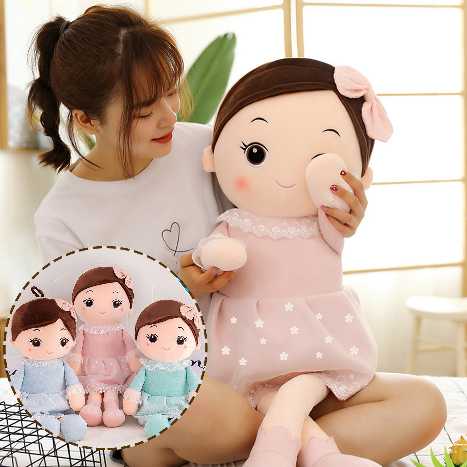 〖Aihid Store〗ตุ๊กตาเศษผ้าแฮนด์เมดสำหรับตกแต่งบ้านและออกแบบตกแต่งภายใน 14 นิ้วของขวัญของเล่น