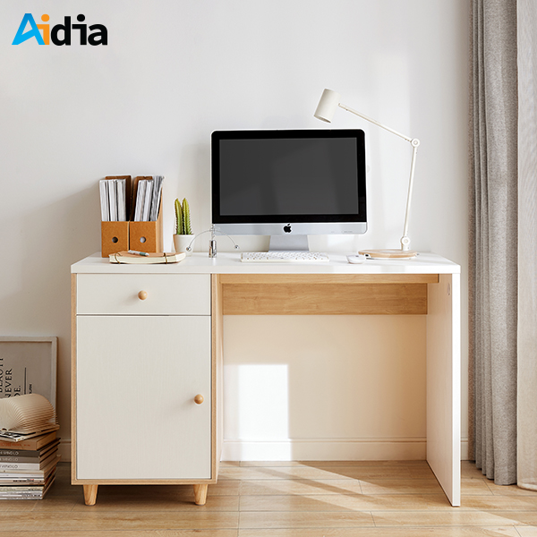Aidia โต๊ะเขียนหนังสือสไตล์มินิมอล พร้อมตู้ข้าง W59xL120xH75.5 cm. โต๊ะ โต๊ะไม้ โต๊ะทำงาน โต๊ะคอม Classic Study Table ราคา 3,990 บาท*ส่งฟรี
