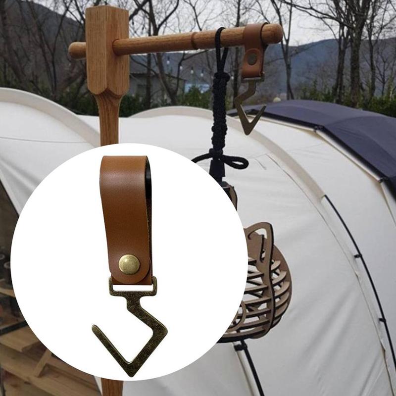 Camping กลางแจ้งตะขอโลหะ S-Shaped Storage Hook ตะขอเสื้อกุญแจแขวน C2W2