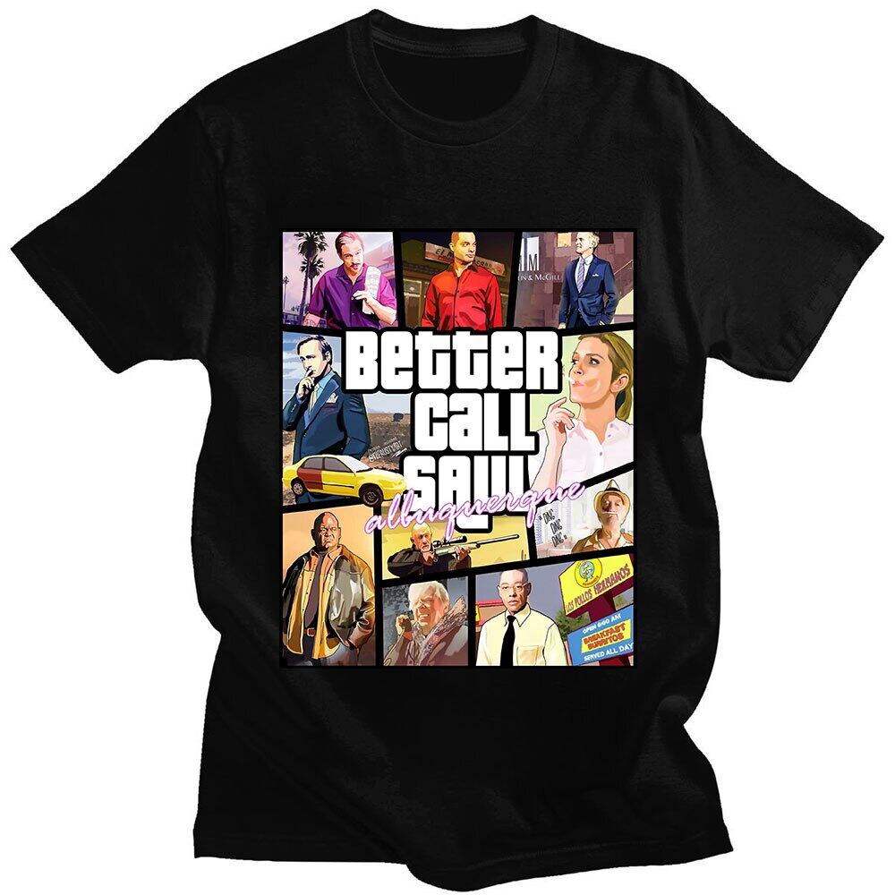 Breaking Bad T Better Call Saul Graphic Tshirts Men Pure Short Sleeves Tv Show Fan TeeSize:XS-4XL-6XL