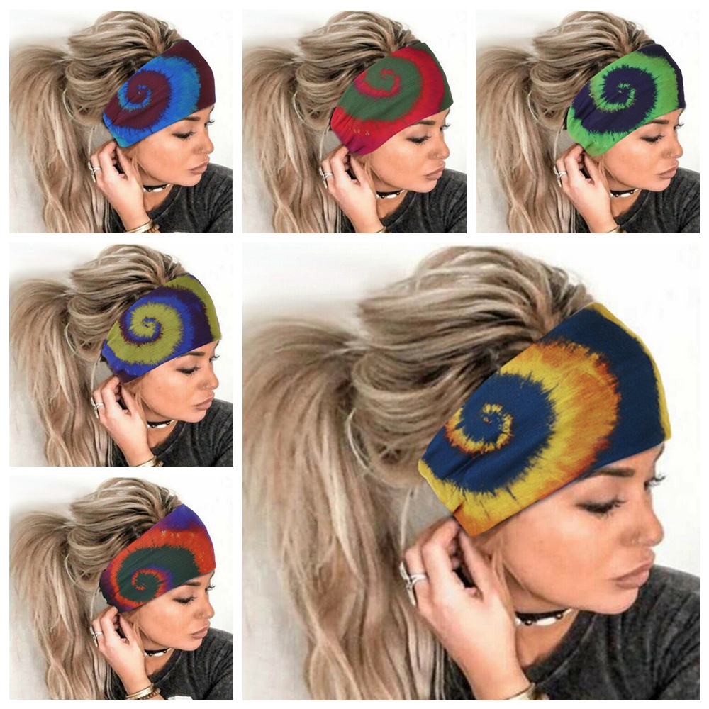 NARGANG89 Fashion Sweat Absorbing Stretchable Anti-Slip Sports Headband Yoga Hair Bands Fitness Sweat Bands Running Hairband