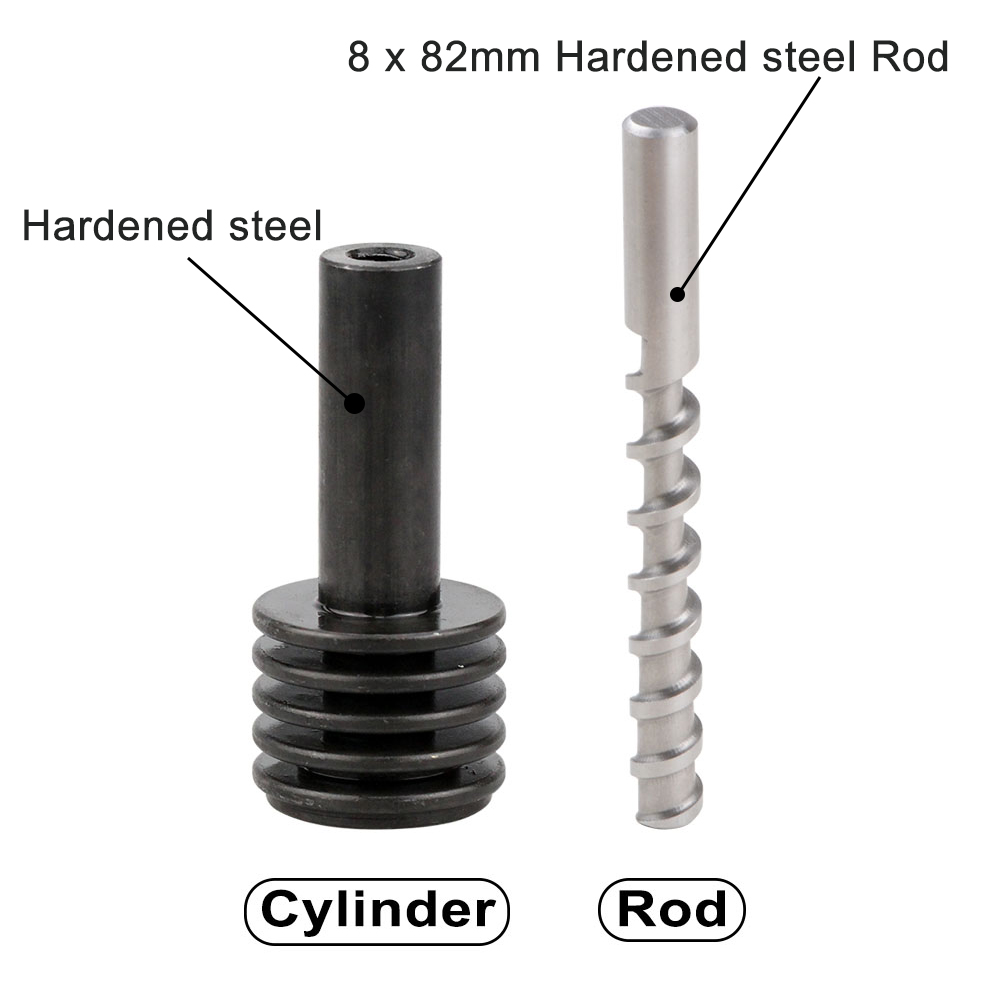8MM x 82MM / 10x120MM Ceramic Mud Powder Extruder Micro Screw Throat Feed Rod Feed Rod 3D Printer Accessories